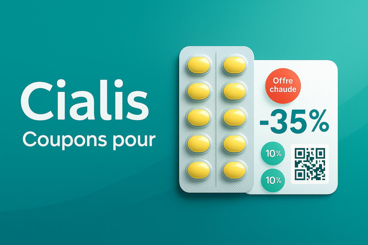 Coupons pour Cialis : Offre du moment −35 %, QR code et plaquette (de comprimés)